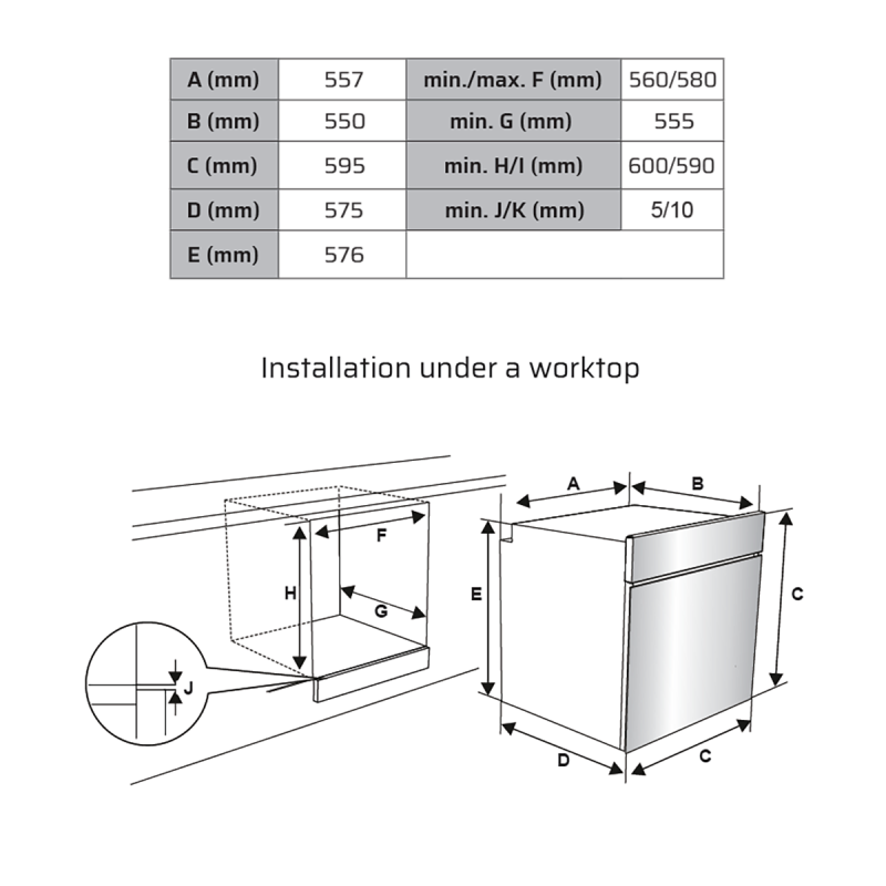 Built-in oven EBM 2110 W 